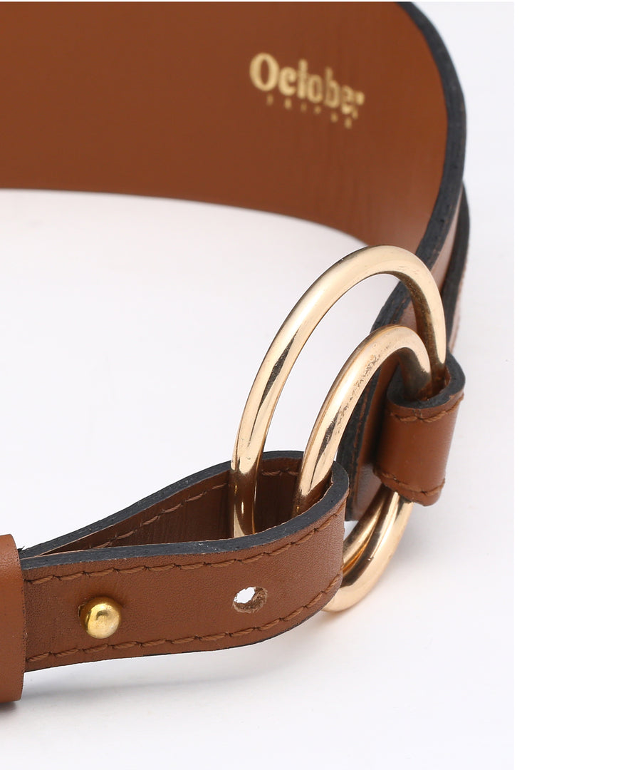 Asymmetric- Tan Ring Belt - October Jaipur