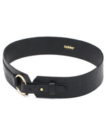 Load image into Gallery viewer, Route- Black Leather Belt - October Jaipur
