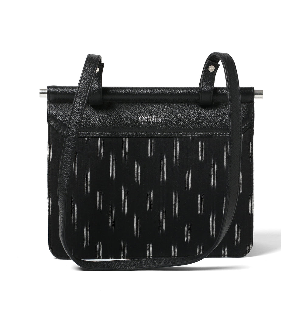 Sydney Shoulder Bag- Black Ikat