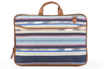 Load image into Gallery viewer, Laptop Bag - Blue and white stripe - October Jaipur