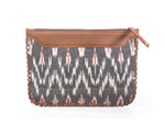 Load image into Gallery viewer, Woven Clutch - Grey Ikat - October Jaipur