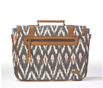 Load image into Gallery viewer, Laptop Briefcase- Grey Ikat - October Jaipur
