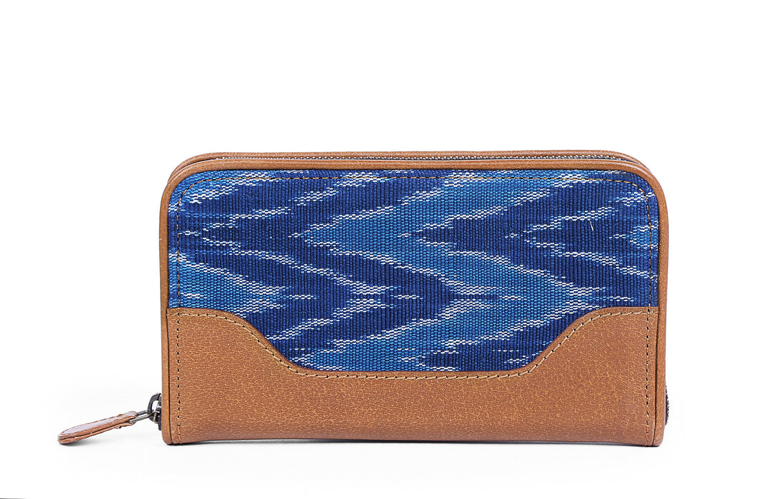 Brick Wallet- Blue Ikat - October Jaipur