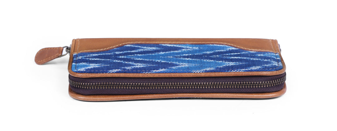 Brick Wallet- Blue Ikat - October Jaipur