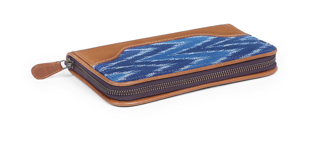 Brick Wallet- Blue Ikat - October Jaipur