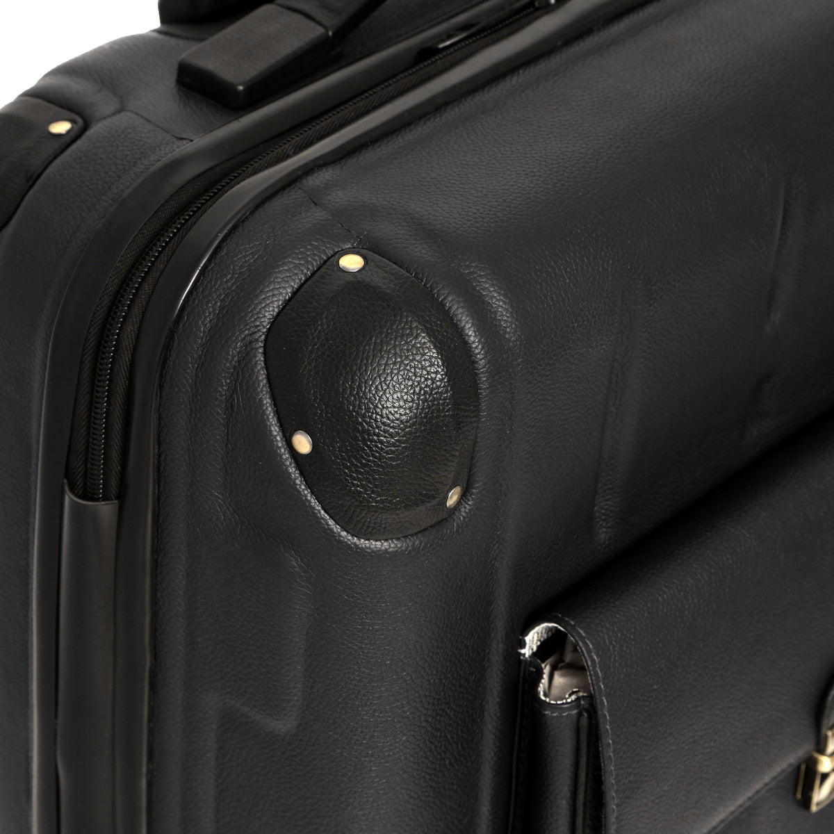 Dapper Wheels-Leather Trolley Bag Black – October Jaipur