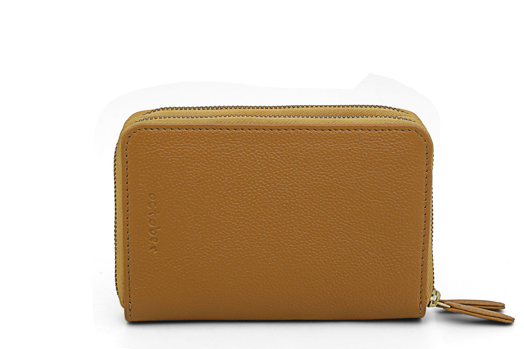 ROYAL CREST- DOUBLE ZIP MINI WALLET - October Jaipur