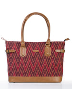 Load image into Gallery viewer, Tote Bag- Red Ikat - October Jaipur
