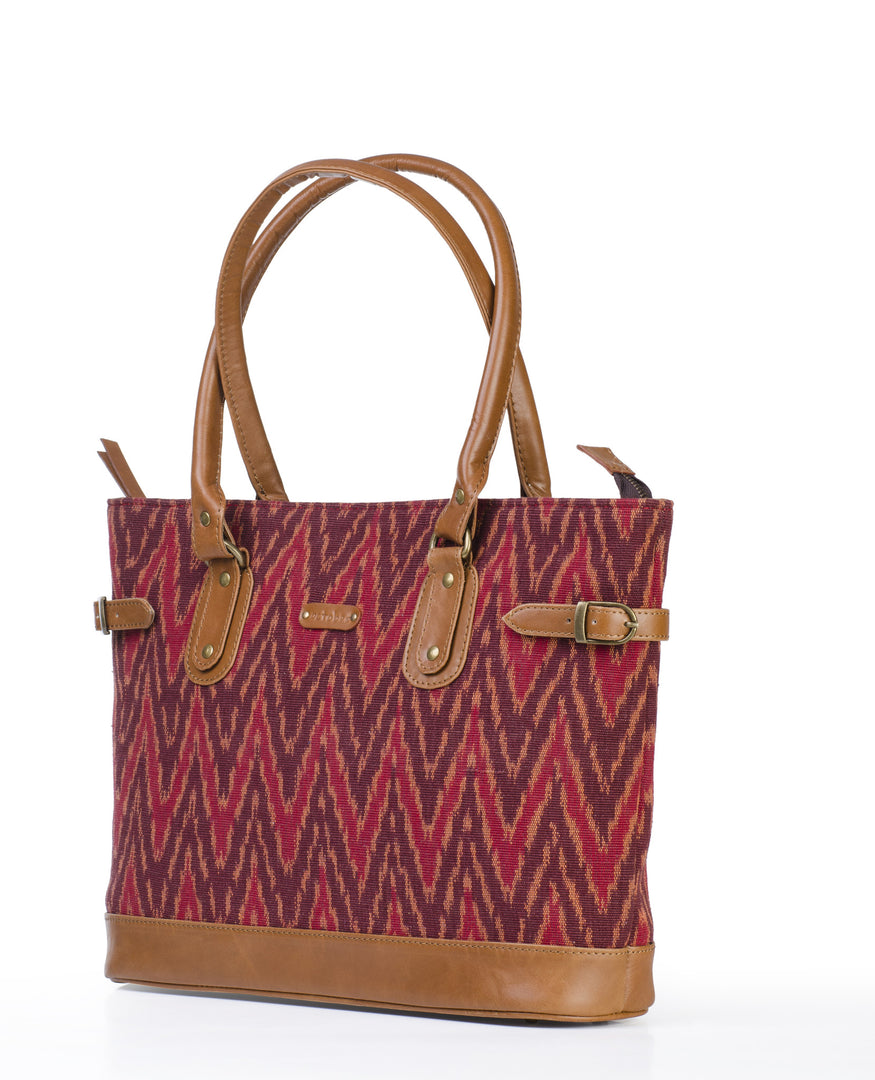 Tote Bag- Red Ikat - October Jaipur