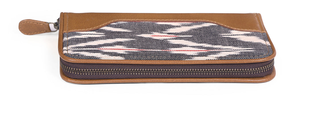 Brick Wallet- Grey Ikat - October Jaipur