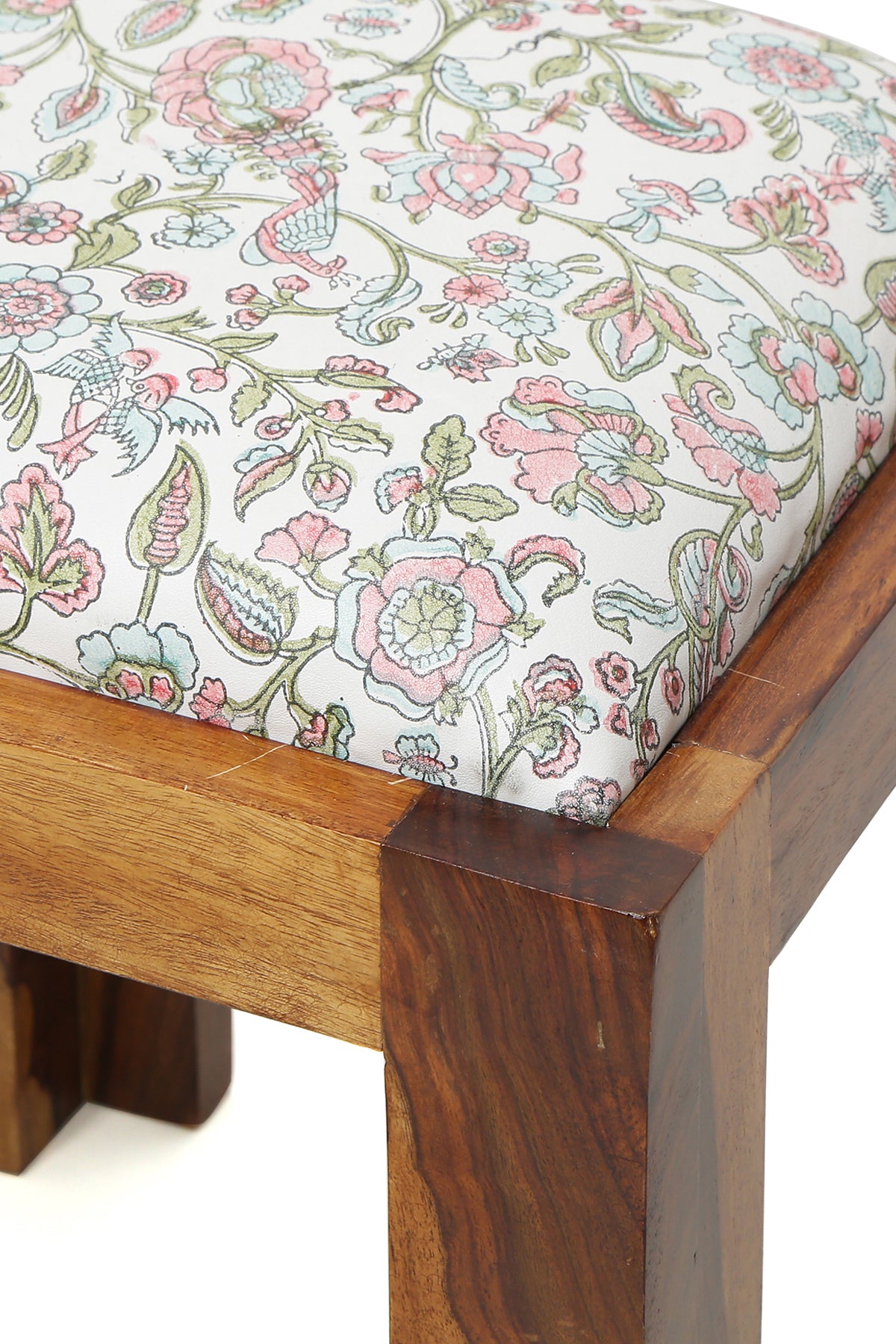 Westend Garden - Leather Side Stool - October Jaipur
