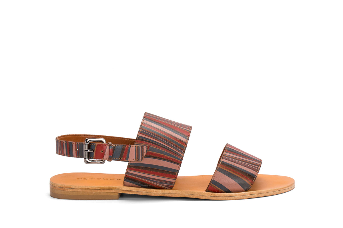 DOUBLE STRAP SANDAL- MULTI COLOUR - October Jaipur