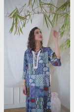 Load and play video in Gallery viewer, BLUE MOJITO KURTA SET
