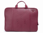 Load image into Gallery viewer, Leather laptop bag-Ikat imprints
