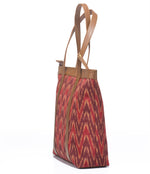 Load image into Gallery viewer, Shoppers Bag - Red Ikat - October Jaipur