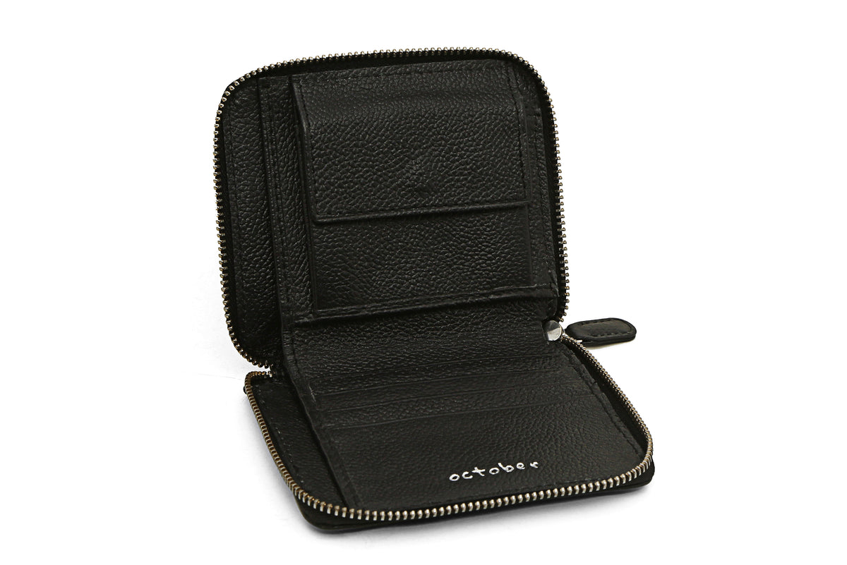 Royal Crest-Mini Wallet Black - October Jaipur