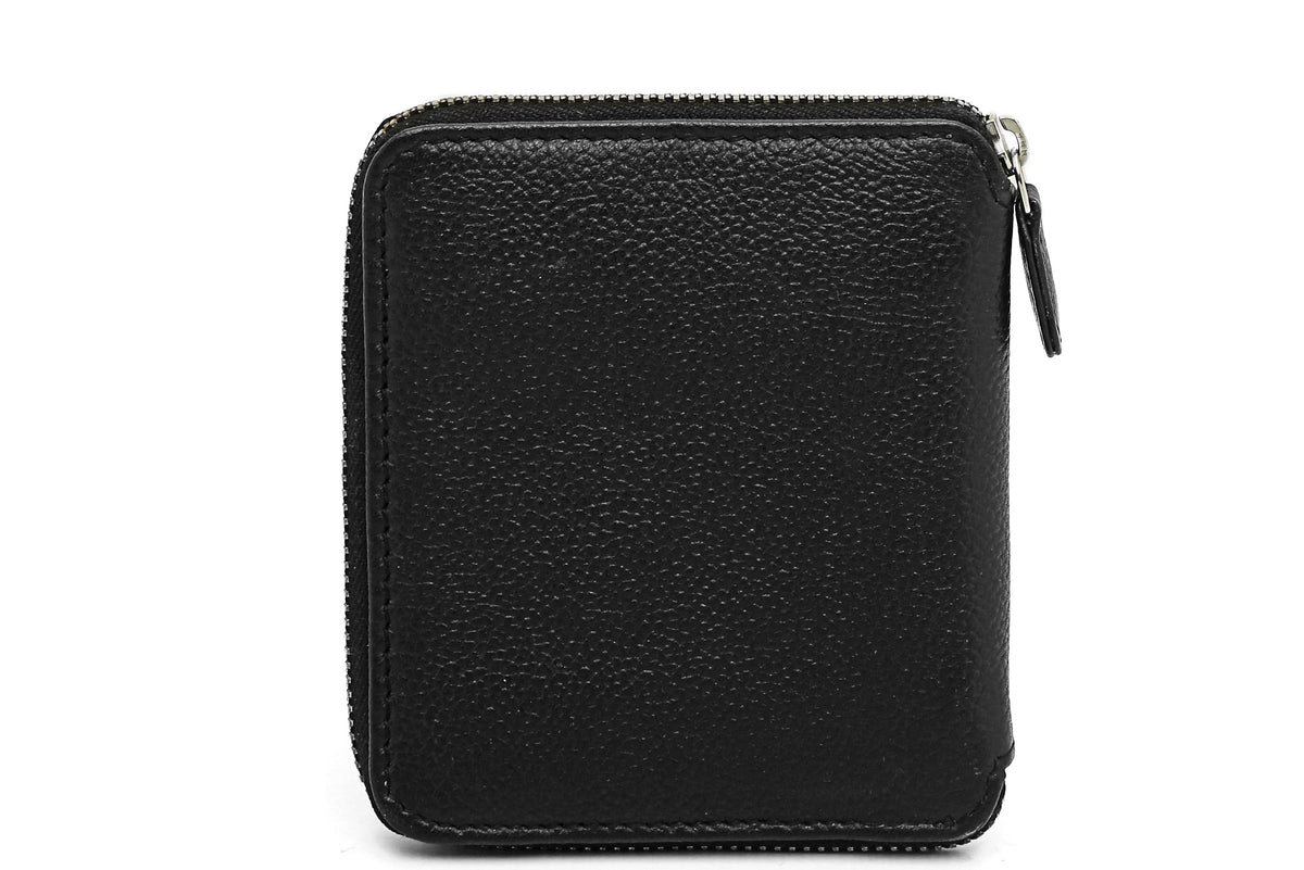 Royal Crest-Mini Wallet Black - October Jaipur