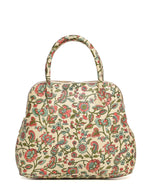 Load image into Gallery viewer, Leather Garden Tote- Cream - October Jaipur
