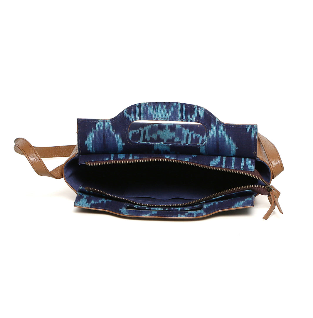 CRESCENT BLUE IKAT SLING - October Jaipur