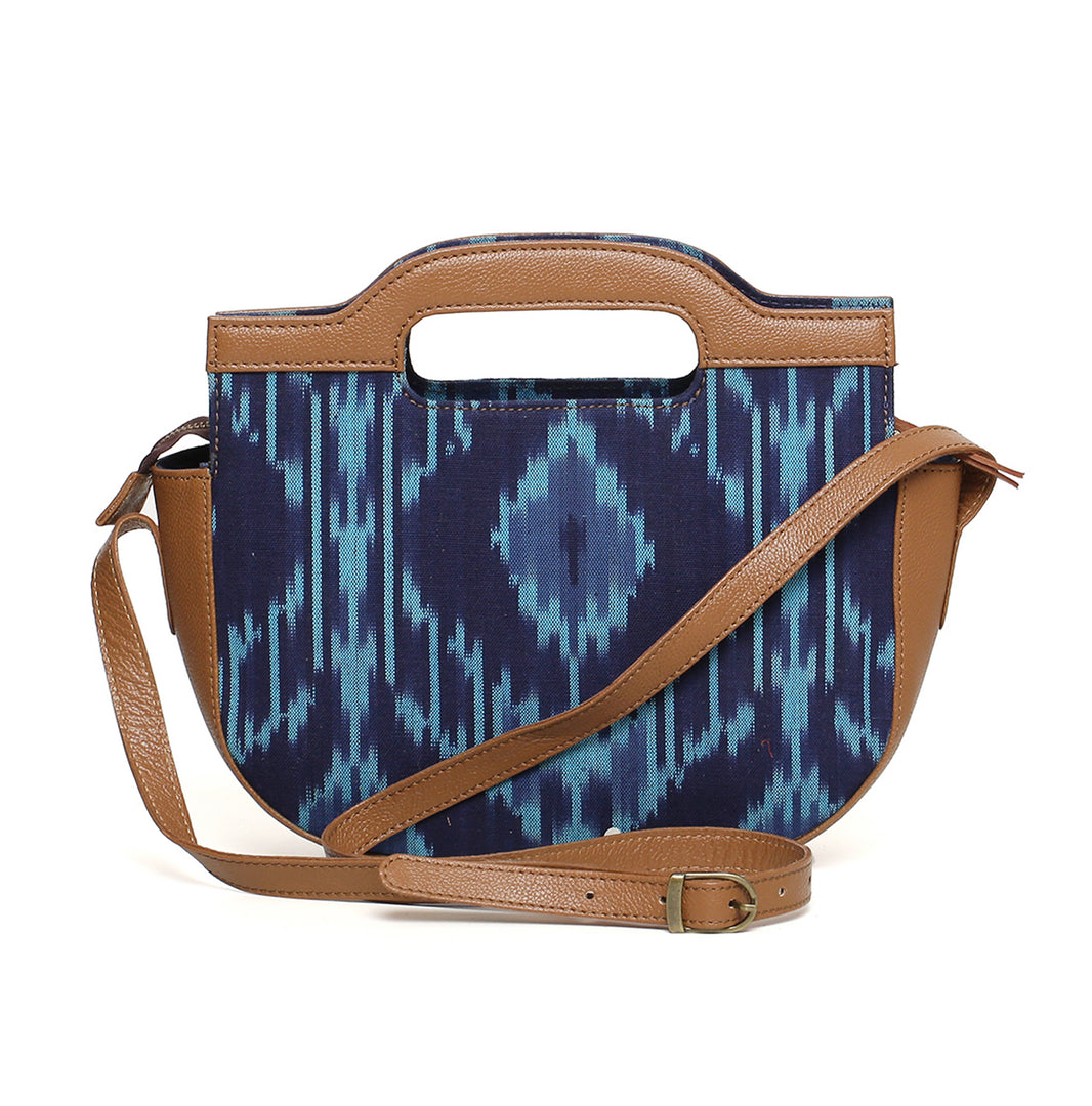 CRESCENT BLUE IKAT SLING - October Jaipur