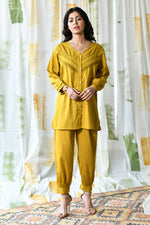 Load image into Gallery viewer, Holly Shirt Set-Mustard