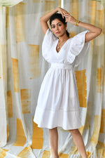Load image into Gallery viewer, Serena Ruffle Dress-White