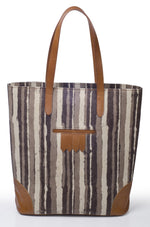 Load image into Gallery viewer, Grey Stripe Tote - October Jaipur

