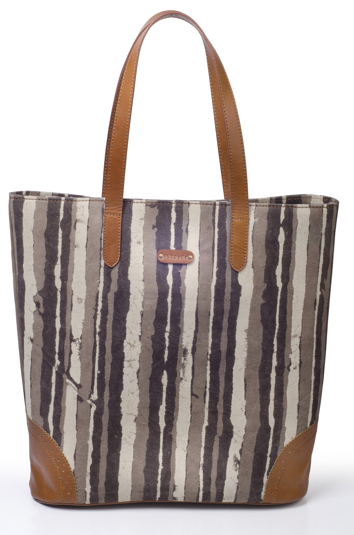 Grey Stripe Tote - October Jaipur