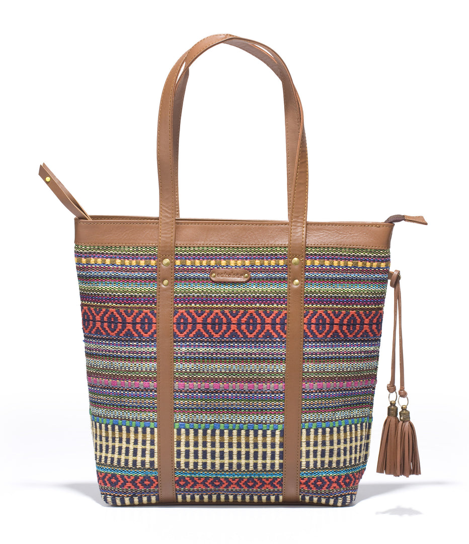 Shoppers Bag- Red Durrie - October Jaipur