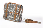 Load image into Gallery viewer, Laptop Briefcase- Grey Ikat - October Jaipur