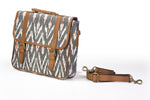 Load image into Gallery viewer, Laptop Briefcase- Grey Ikat - October Jaipur
