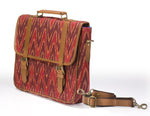 Load image into Gallery viewer, Laptop Briefcase- Red Ikat - October Jaipur