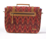 Load image into Gallery viewer, Laptop Briefcase- Red Ikat - October Jaipur