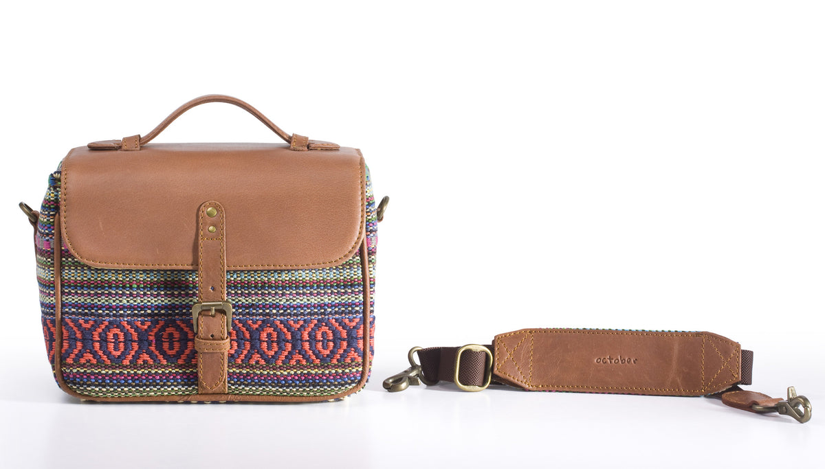 Camera Bag- Red Durrie - October Jaipur