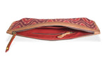 Load image into Gallery viewer, Woven Clutch- Red Ikat Durrie - October Jaipur
