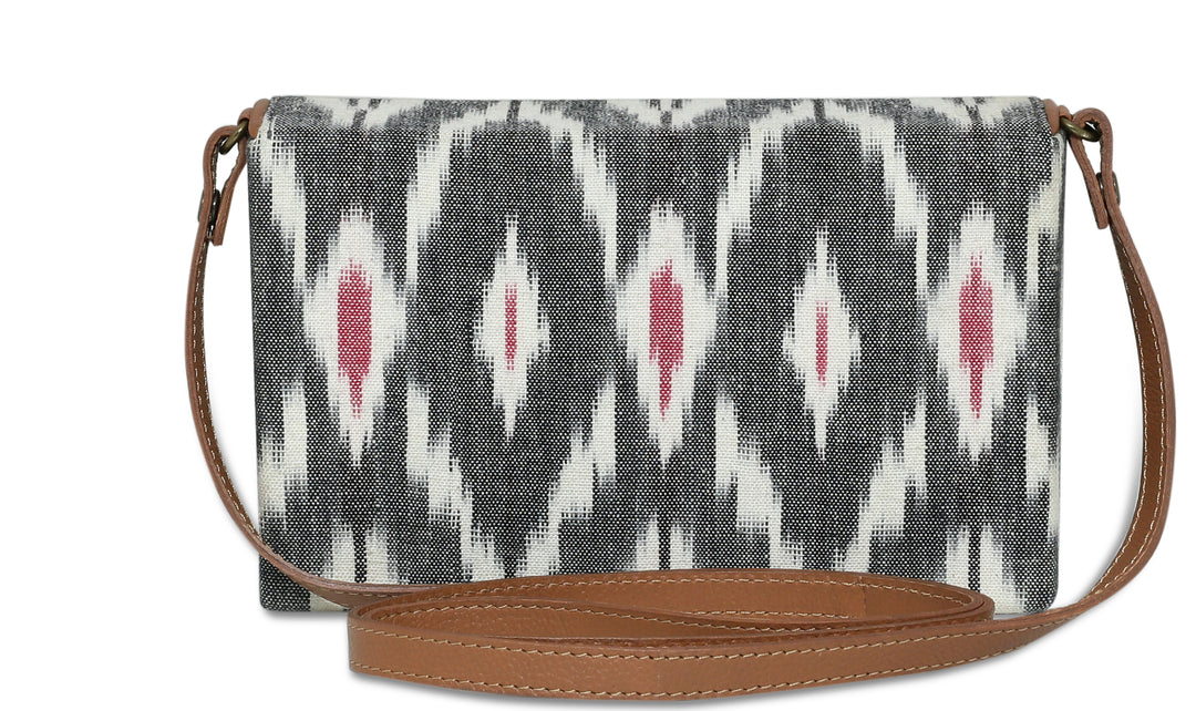 Envelope Clutch-Grey Ikat - October Jaipur