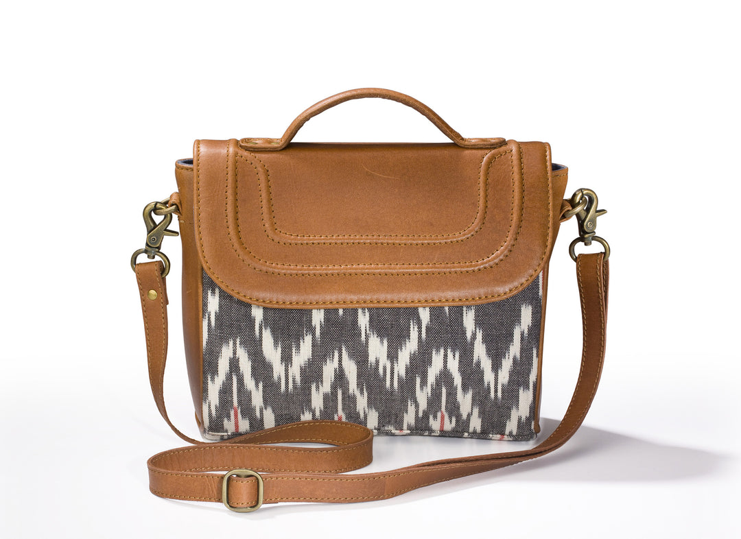 Sling Bag- Grey Ikat - October Jaipur