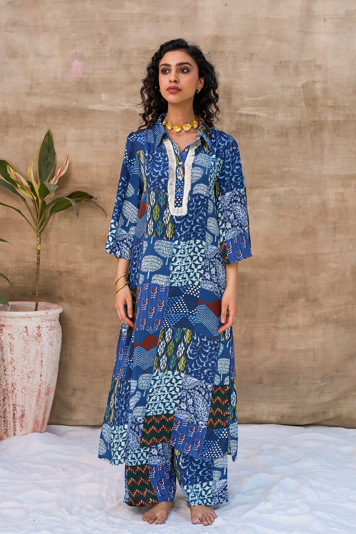 MAYA INDIE KURTA SET-PATCHWORK