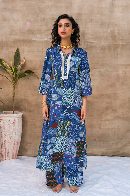 MAYA INDIE KURTA SET-PATCHWORK