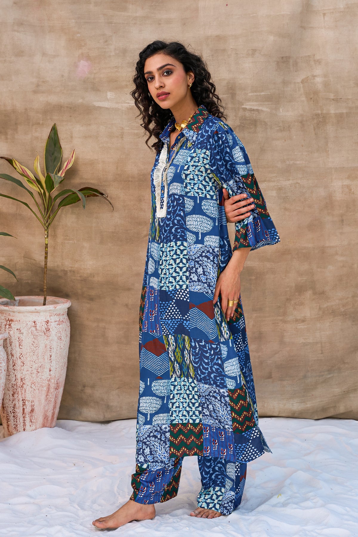 MAYA INDIE KURTA SET-PATCHWORK