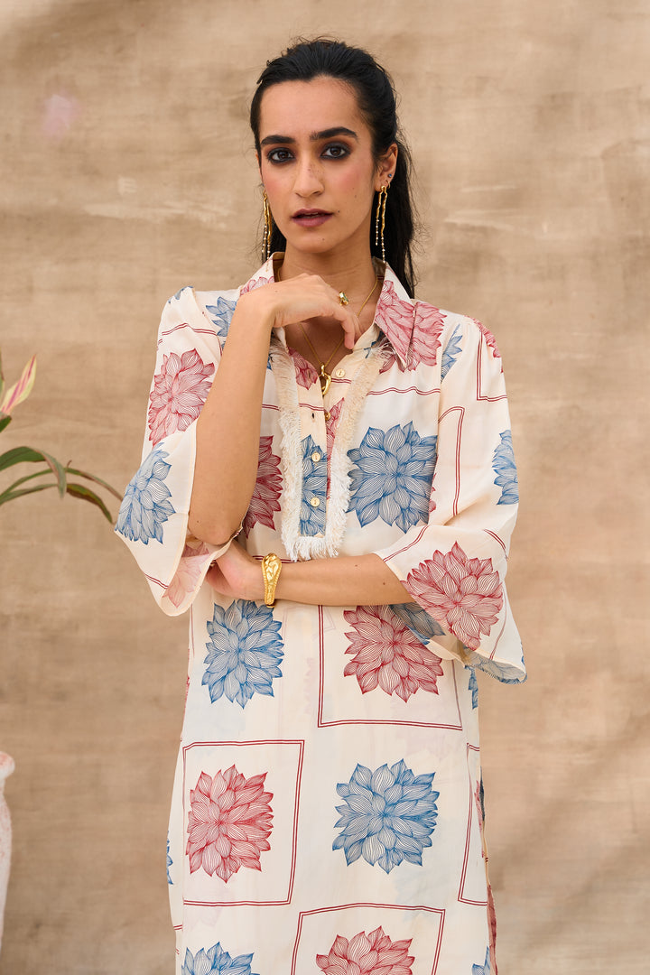 RESORT KURTA SET-VANILLA