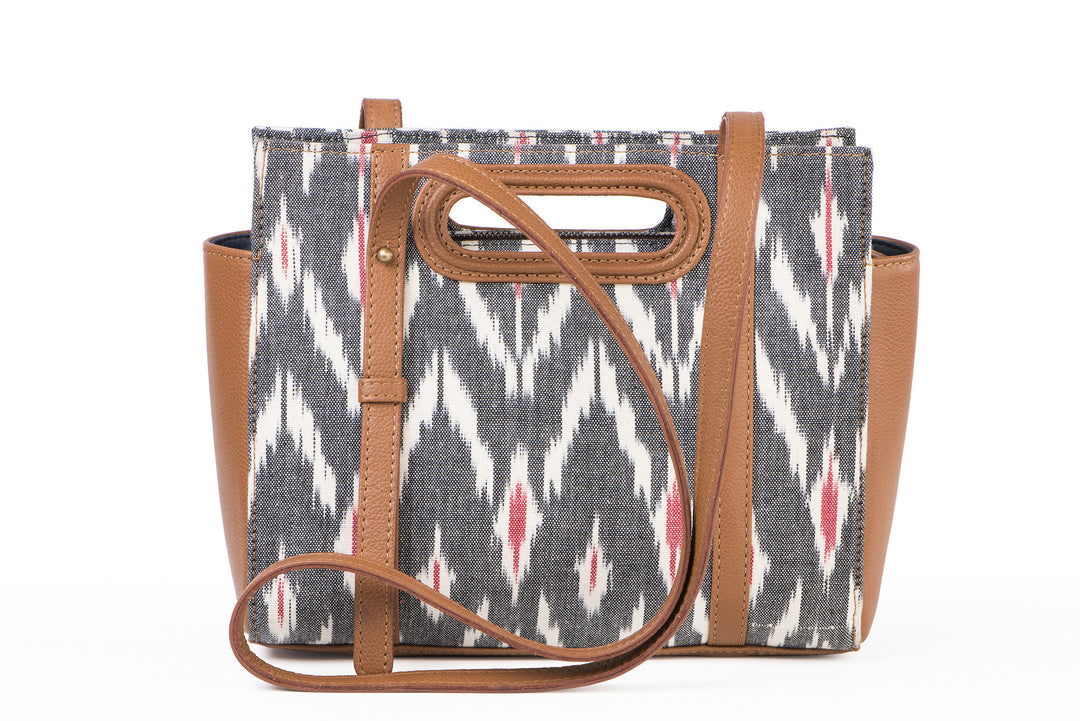 Shoulder Sling- Grey Ikat - October Jaipur