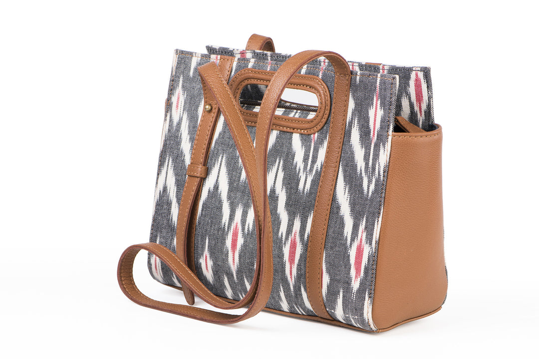 Shoulder Sling- Grey Ikat - October Jaipur