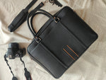 Load image into Gallery viewer, Black Leather briefcase
