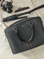 Load image into Gallery viewer, Black Leather briefcase
