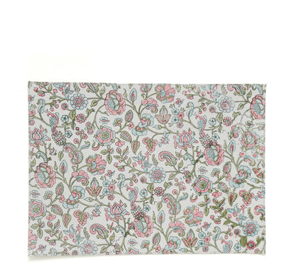 Mat - Block Print Floral - October Jaipur