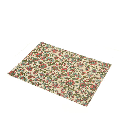Mat - Block Print Floral - October Jaipur