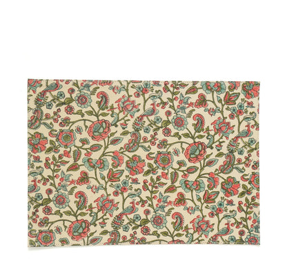 Mat - Block Print Floral - October Jaipur
