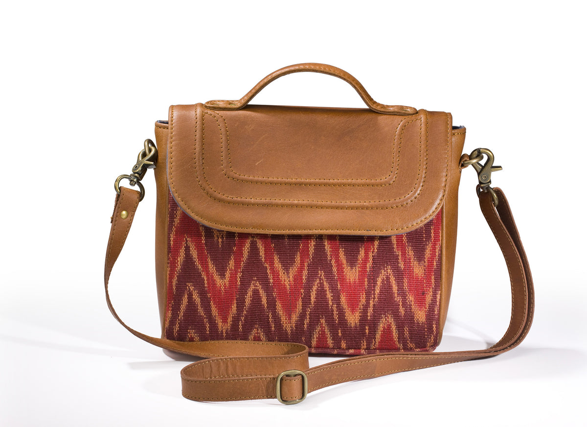 Sling Bag- Red Ikat - October Jaipur