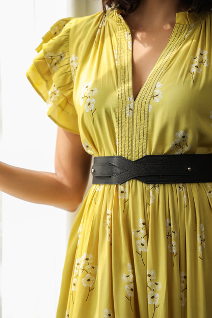 DARBY BLACK LEATHER BELT